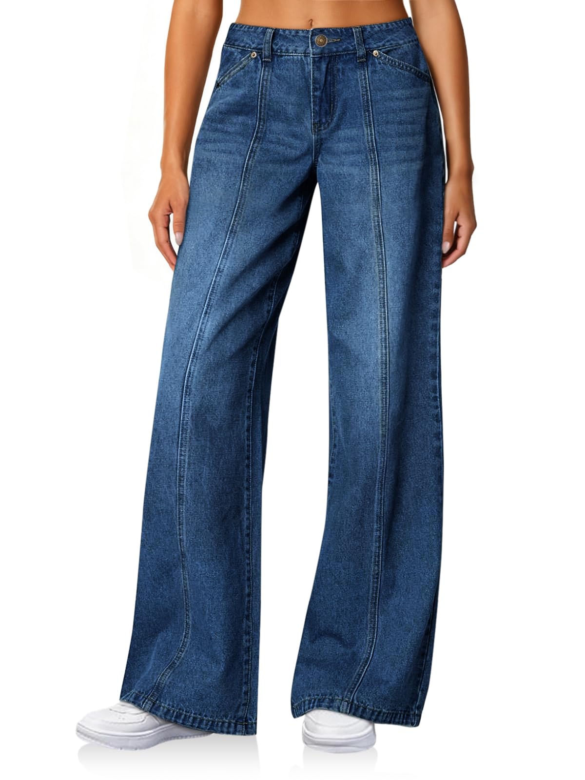 Cicy Bell Womens Wide Leg Jeans