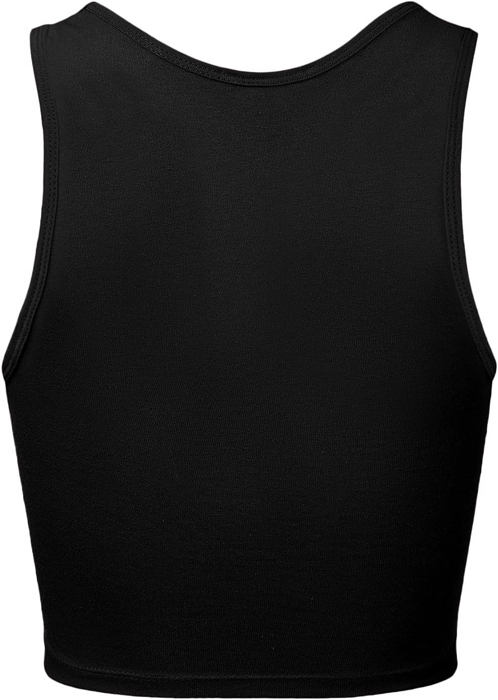 Women Sleeveless Cami Crop Tank Tops Racerback High Halter Neck Shirts - Image 4