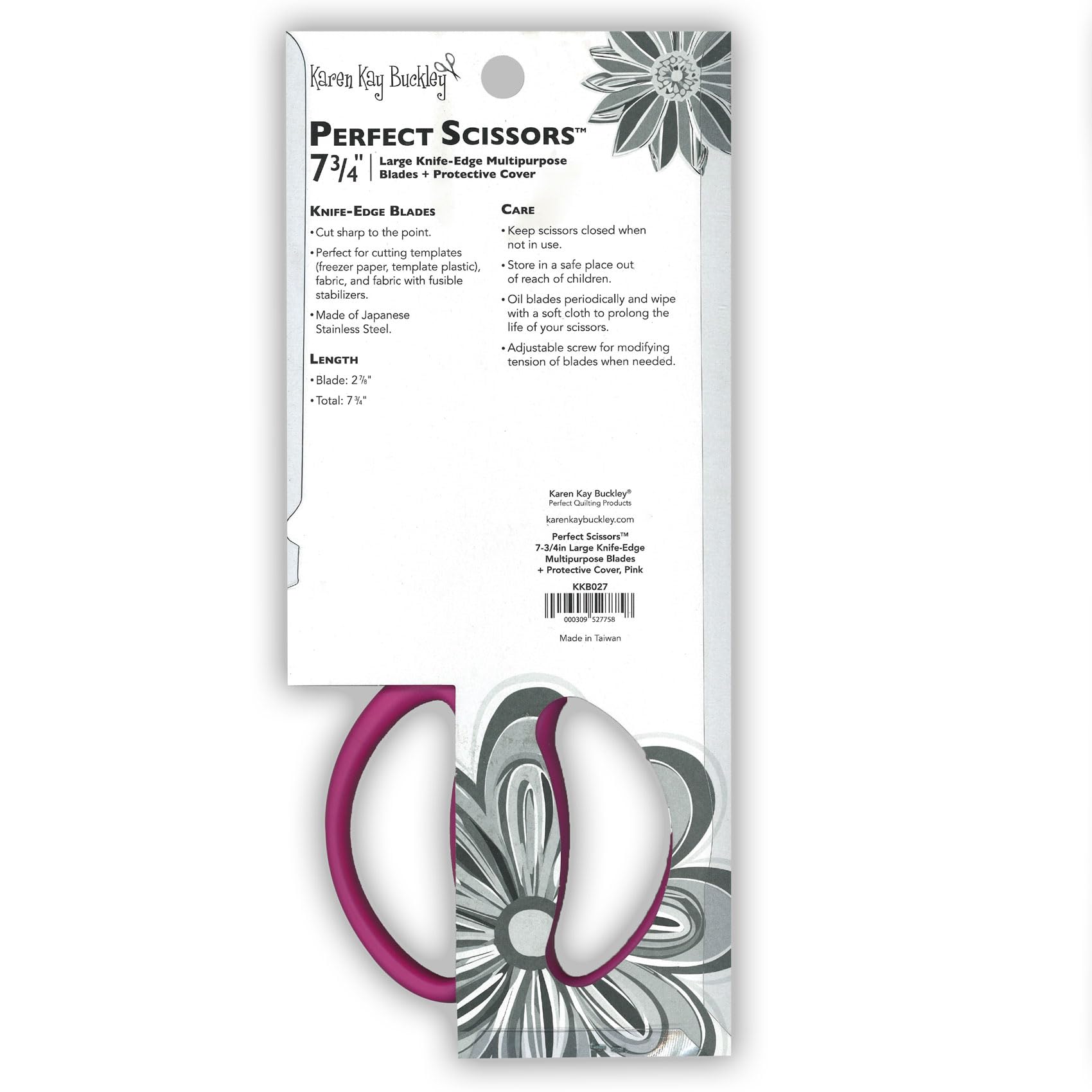 Karen Kay Buckley 's Perfect Scissors (KKB027) - Tijeras multiusos grandes de 19 cm, color rosa