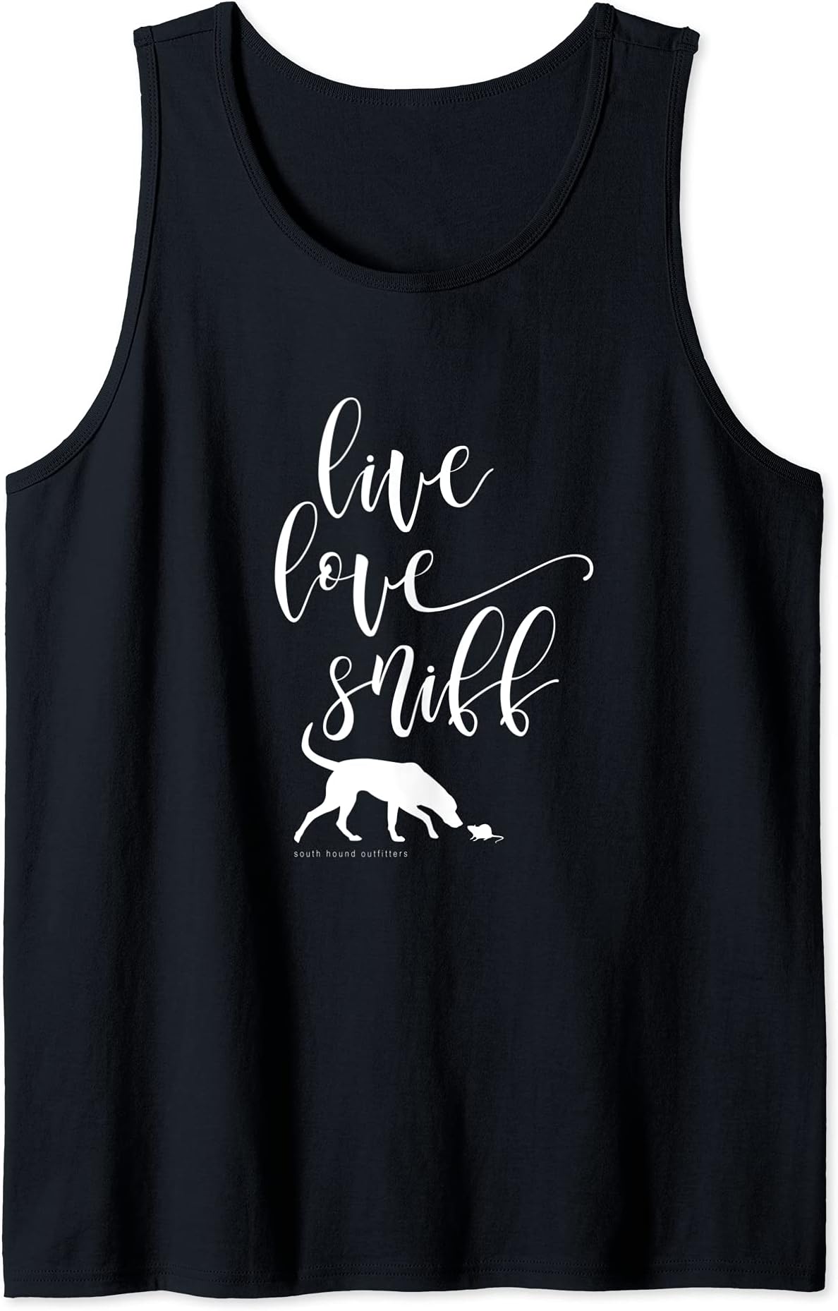 South Hound OutfittersLive Love Sniff Barn Hunt Dog and Rat Letter Print Tank Top
