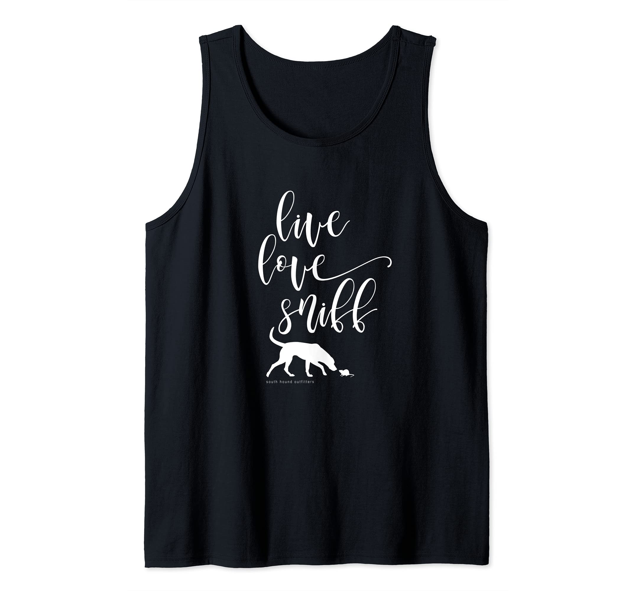 South Hound OutfittersLive Love Sniff Barn Hunt Dog and Rat Letter Print Tank Top