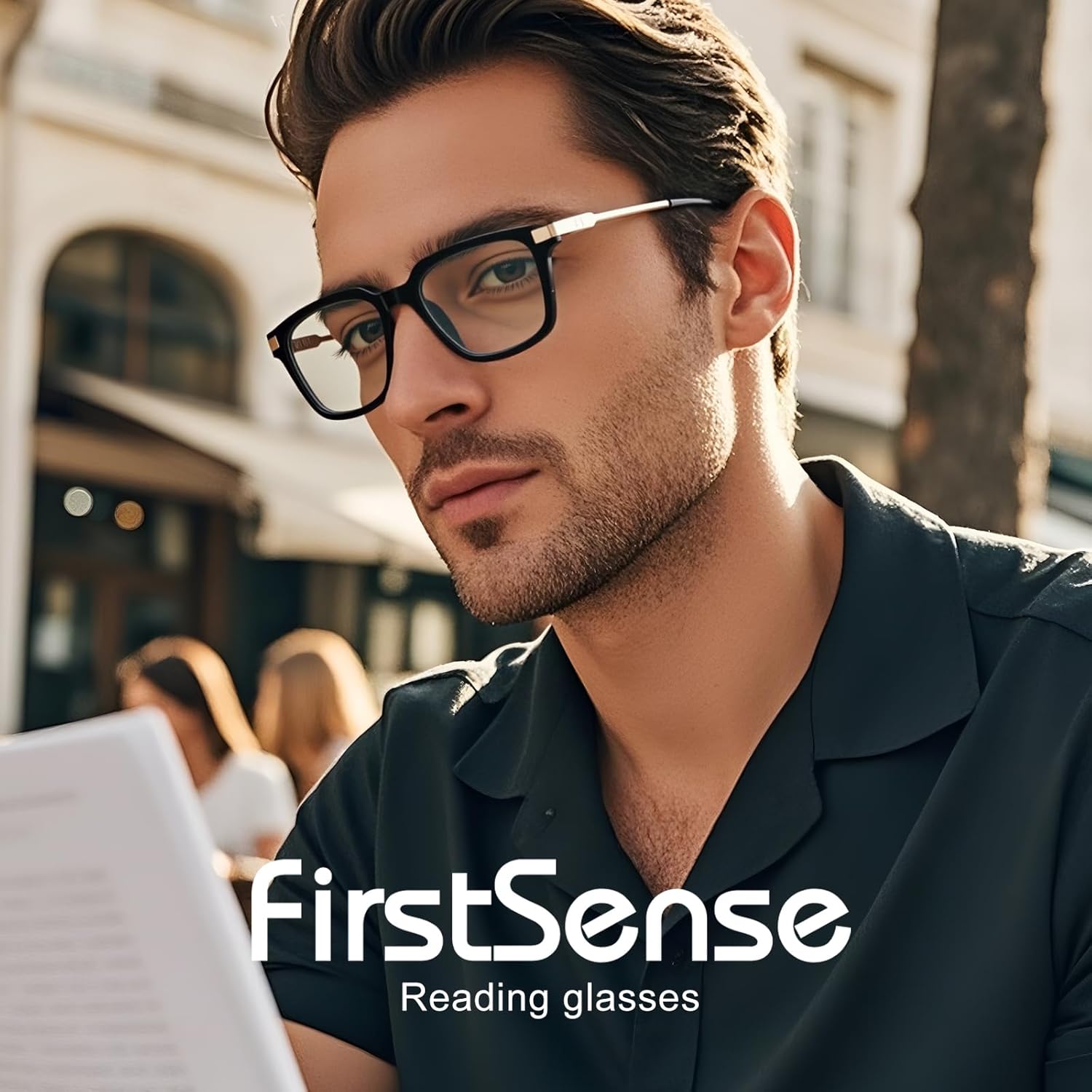 Reading Glasses for Men Women TR90 Frame Lightweight Blue Light Blocking Computer Readers with Metal Leg - Image 3