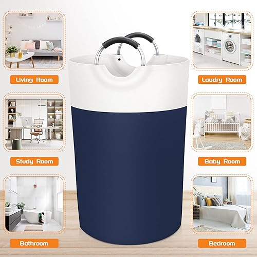 Miniatura 7 de BlissTotes Cesta de lavandería, cesta de lavandería, cestas plegables para ropa sucia, cesta de ropa sucia, cesta de lavandería impermeable con asas