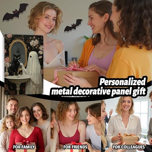 Miniatura 7 de Decoración de pared de fantasma de Halloween, decoración de fiesta de Halloween para interiores y exteriores, decoración espeluznante para el hogar,