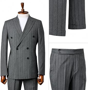 LAYDA EM R,  ift S ra D meli Erkek Tak m Elbise, Slim Fit