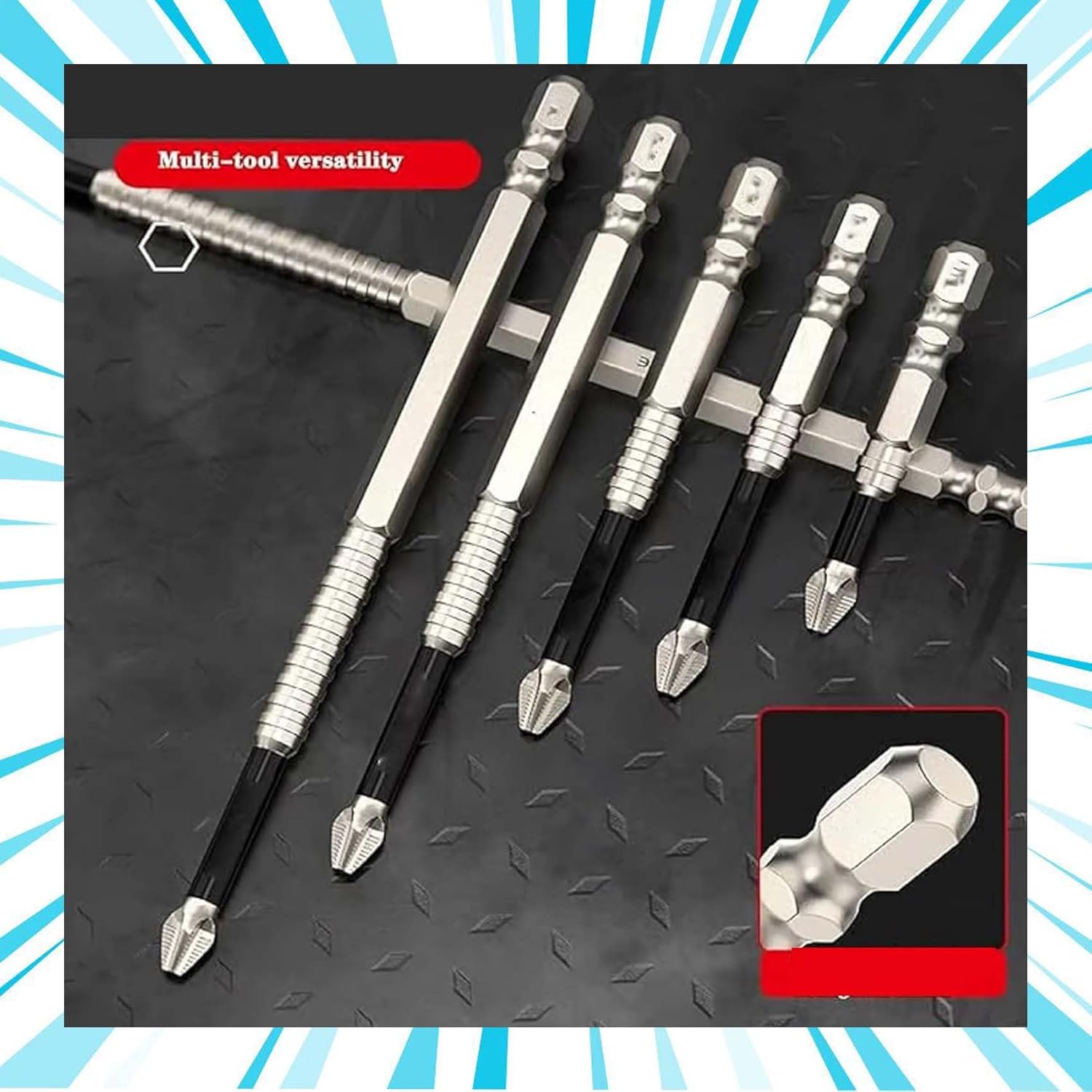 High-Magnetic Screwdriver Drill Bit Set