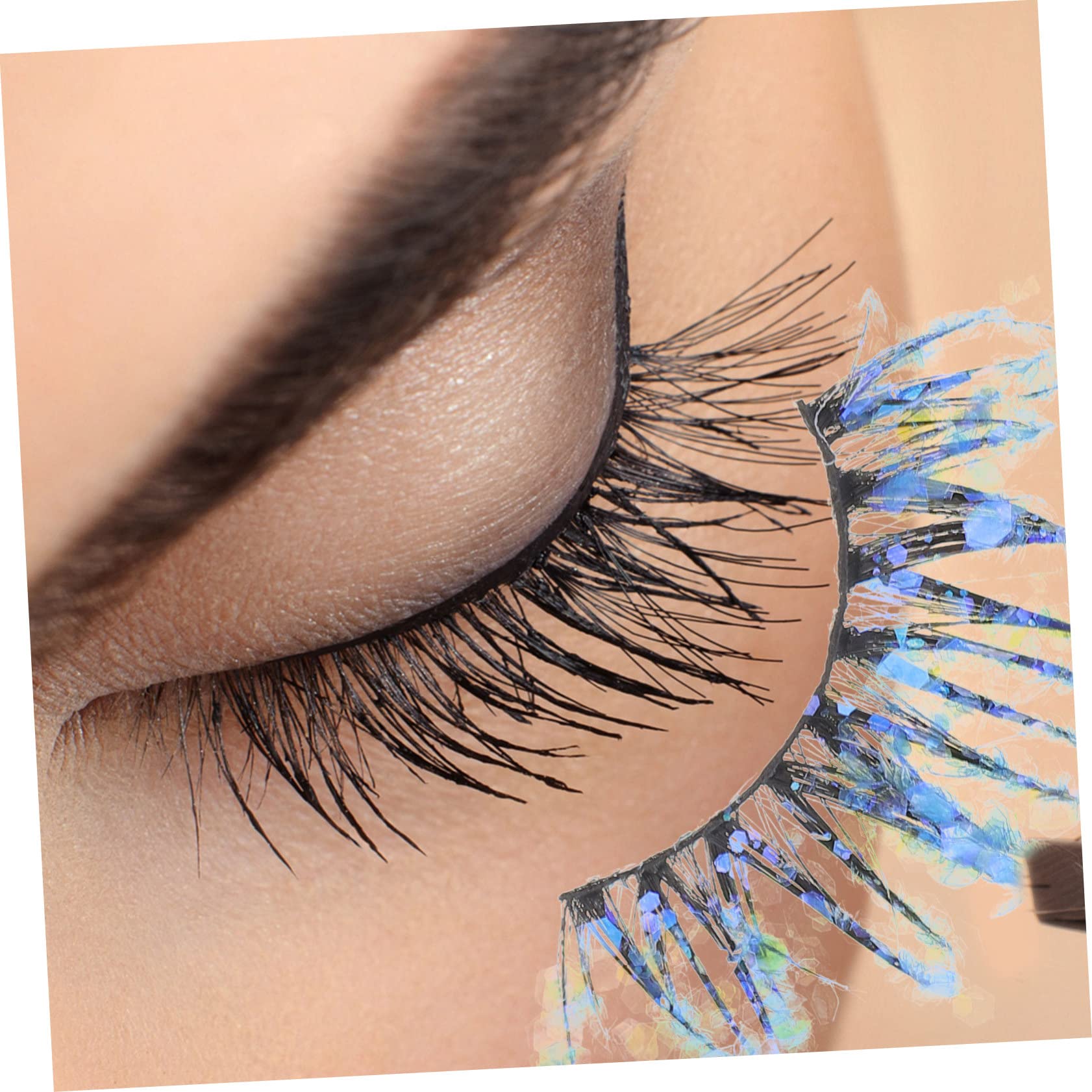 FRCOLOR 4 Set Di Estensioni Per Ciglia Finte Con Glitter Per Cosplay E Feste Di Trucco 4 Paia*4