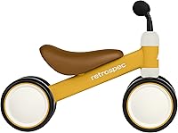 Vista 3 de Retrospec Cricket Baby Walker Bicicleta de equilibrio con 4 ruedas para edades de 12 a 24 meses, bicicleta de juguete para niños de 1 año - Juguetes