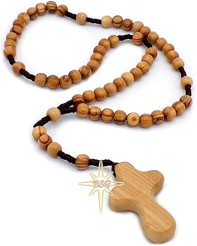 Miniatura 8 de Rosario personalizado de madera de olivo de Belén, nombre propio, regalos para niños, confirmación, primera comunión, bautismo para niños y niñas.