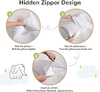 Vista 6 de NTBAY Paquete de 2 almohadas con fundas de almohada de algodón egipcio, relleno alternativo de algodón suave de 13 x 18 pulgadas, almohadas sobre