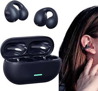 Clipe em ouvido abertos - ouvido sem fio condução óssea | Fone ouvido condução à prova suor para esportes, treino, ciclismo, corrida, camping, caminhada, direção Lafan