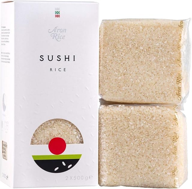 Sushi Rice, Round Grain Rice 1kg (2 Packs x 0.500 g)
