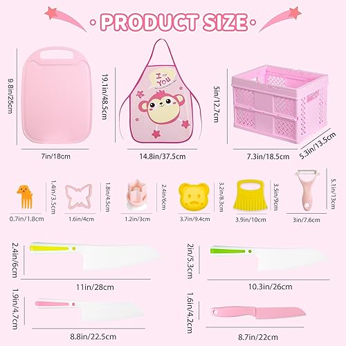 Miniatura 4 de Juego de cuchillos para niños, herramientas de cocina Montessori para cocina real de niños pequeños, juego de cocina seguro para niños, pan