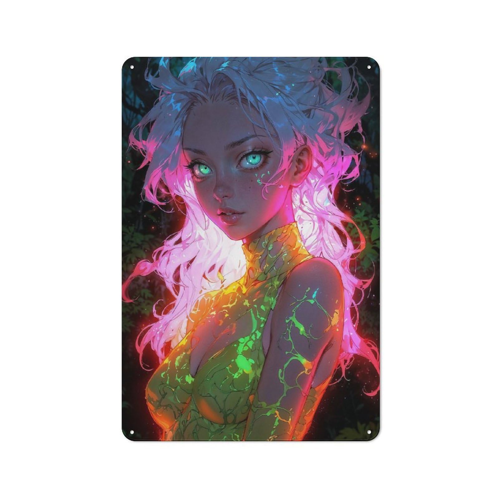 Junmoney Style-19 Luminescent Guardian Shed Style Metal Wall Decor 30X20cm, Tin Sign For Conservatory, Home Bar Or Utility Room