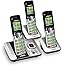 VTech CS6529-3 3-Handset Expandable Cordless Phone with Answering System-Caller ID/Call Waiting & Backlit Display/Keypad, Sil