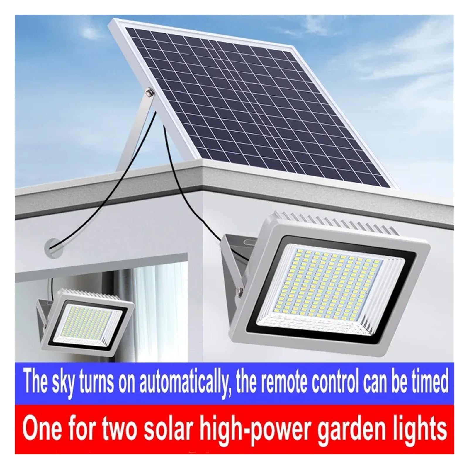 Lampa solarna zewnętrzna, Reflektory LED 120W Solar Zewnętrzny wodoodporny IP66 Światło powodziowe Oświetlenie krajobrazu ogrodu z pilotem