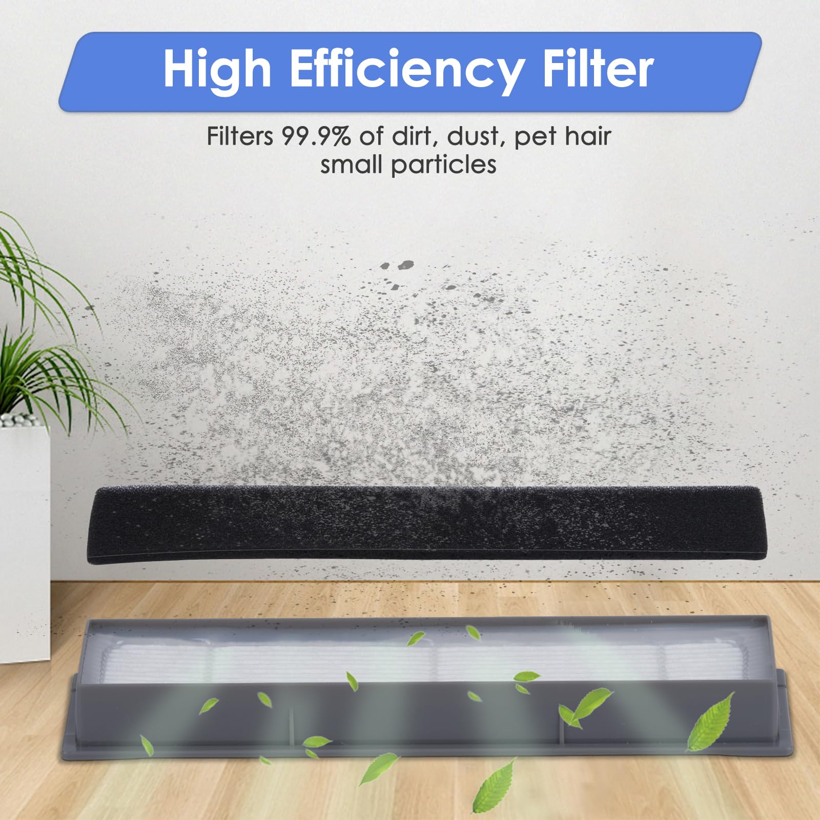 Sgizoku Filtro HEPA e scatola filtro antipolvere per Ecovacs Deebot OZMO N10 N10 Plus 920 950 T8 AIVI Max T9 T5 N5 N7 N8+ N8 Pro Plus DX55 DX93 DJ65
