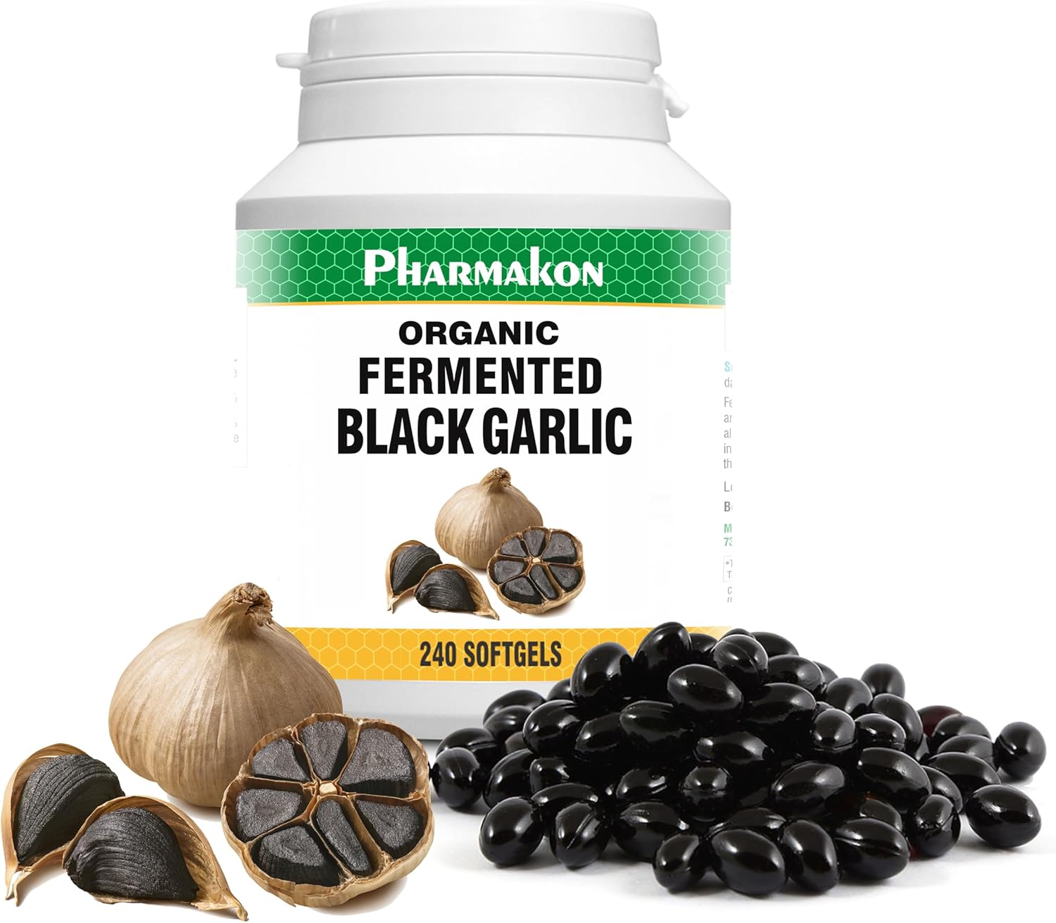 PHARMAKON Organic Aged Black Garlic Soft Capsules