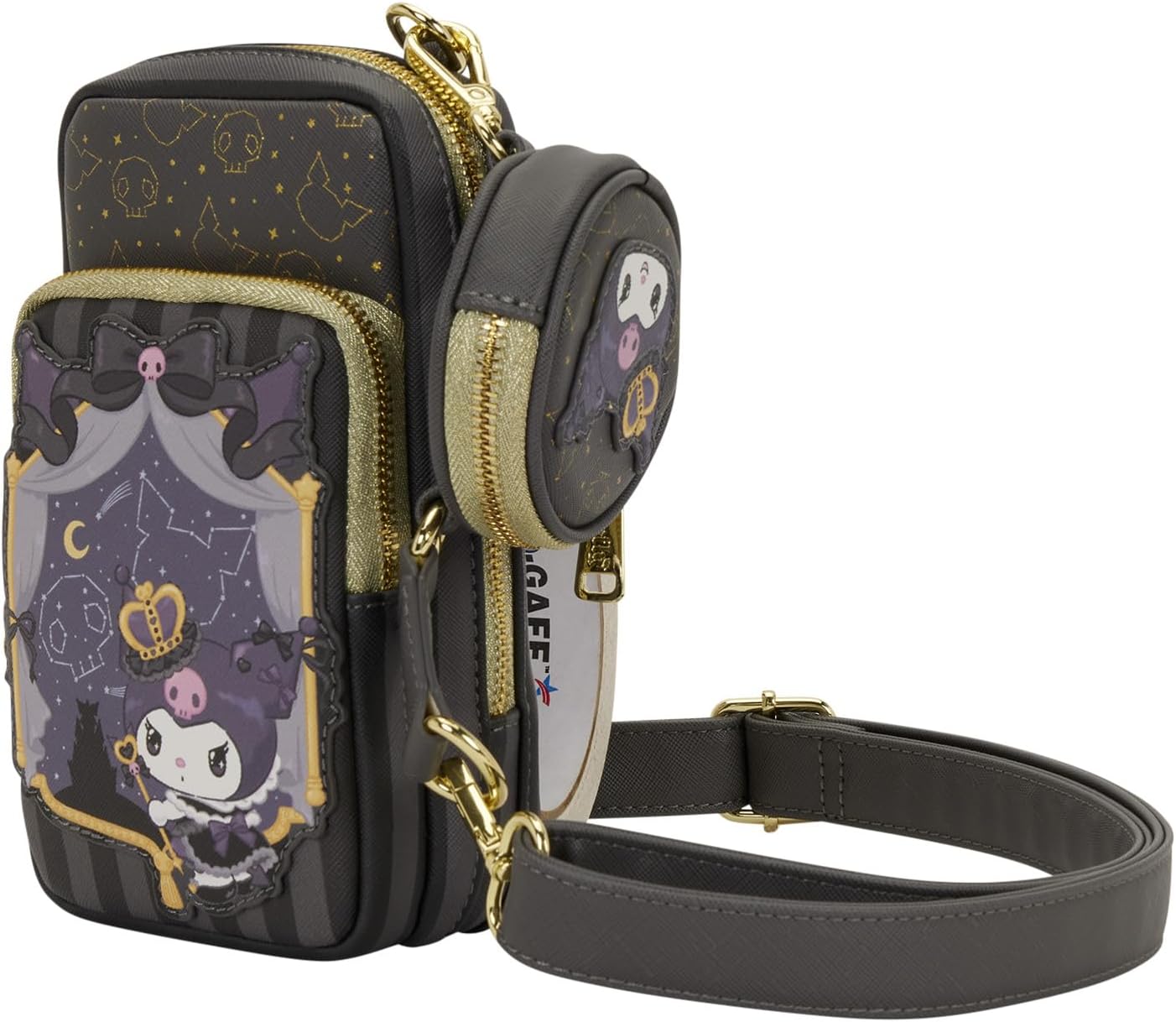 Loungefly サンリオ クロミ 20周年記念 携帯電話 クロスボディ バッグ コインバッグ付き クロミファッション