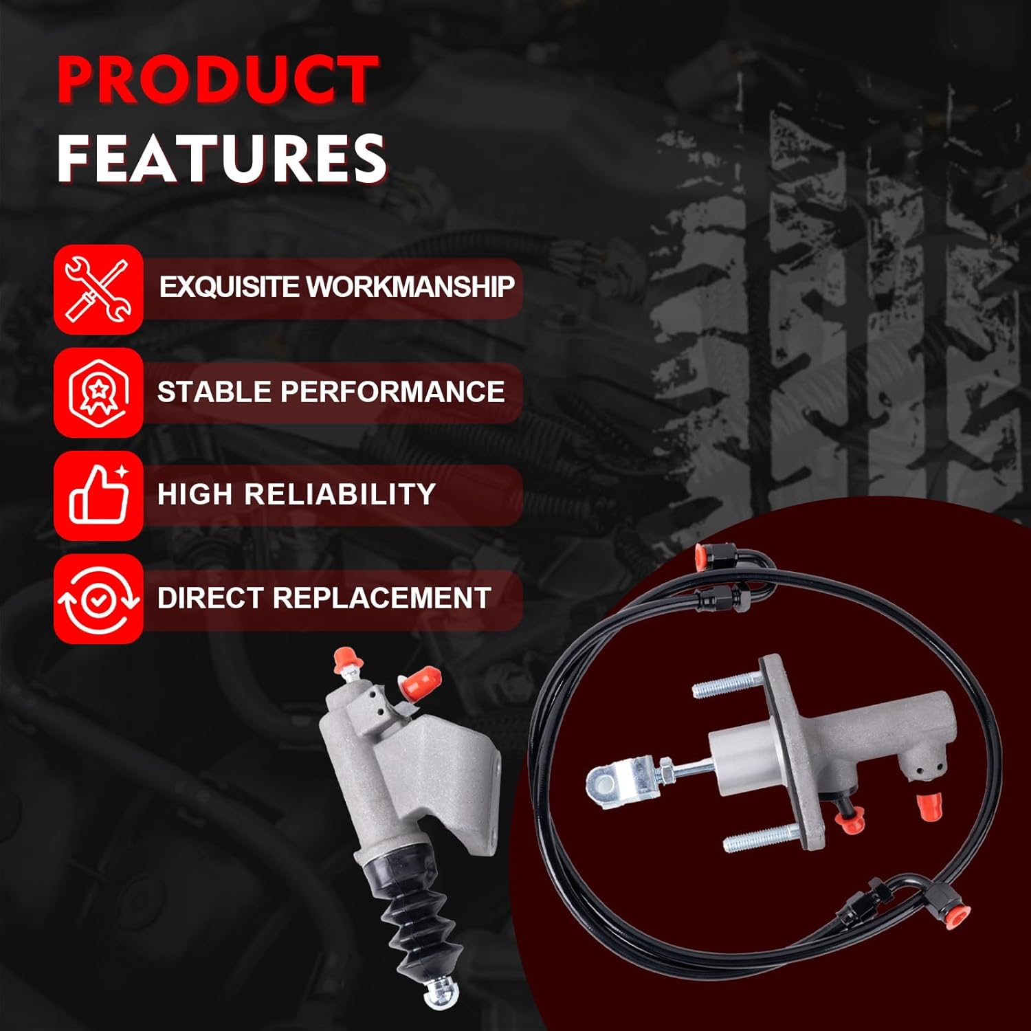 Clutch Master and Slave Cylinder Line Kit Compatible with Honda Civic Si 2002-2015, Acura RSX 2002-2006, Acura TSX CL 04-08, Only Replaces KTD-CLK-KMS