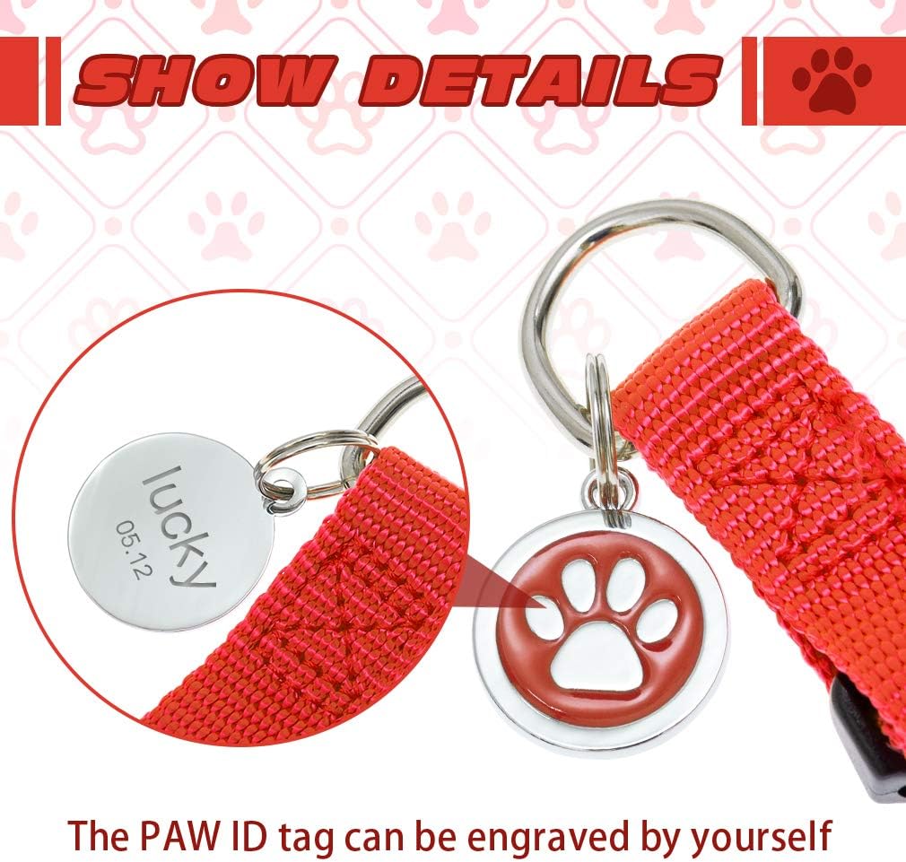 PUPTECK No Pull Dog Harness Soft Adjustable Basic Nylon Step in Puppy Vest Outdoor Walking with ID Tag
