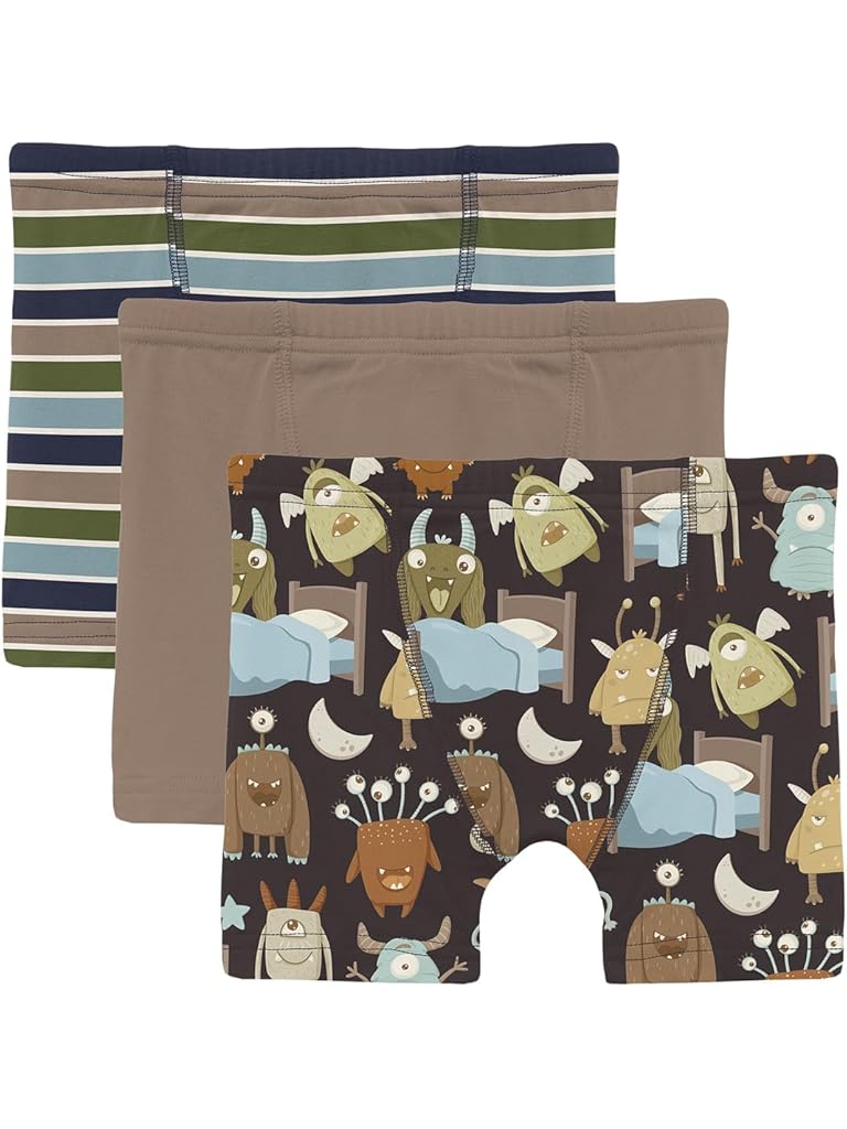 Unknown Color Kickee Pants Print Boxer Brief Set of 3 (Toddler/Little Kid/Big Kid)