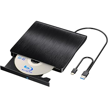 External Blu-Ray Drive, BD Player, Playback and Read Books, Usb-A and Type C Compatible, External Compatible, Portable BD, DV