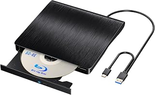 ブルーレイドライブ外付け blu-rayプレイヤーBD DVD再生読み書usb-a/type-c ブルーレイプレーヤー対応Win7-11/MAC対応 ノートパソコン対応 外付け blu-ray けドライブ（black）