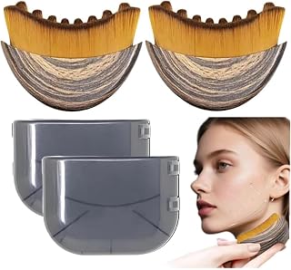 1/2 Pcs Facial Brush with Lymphatic Contour for Sculpting - Anti-Puffinity, Deox & Lifting, Improving Skin Glow and Absorption (2pcs Contour Face Brush)