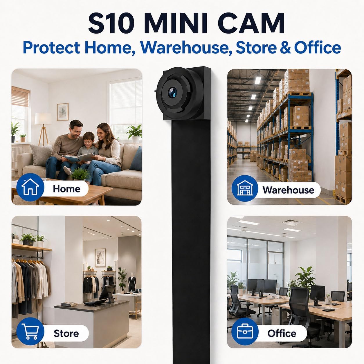 1080P Mini Camera, DIY Module Hidden Camera with 10-Days Battery Life | Remote Control, Motion Detection & Loop Recording without WiFi, Up to 256 GB Local SD Storage (No SD Card Included)