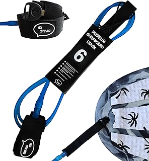 Ho Stevie! Premium Surf Leash - No Tangles, No Lost Surfboard - Hi-Strength Lightweight 1/4" Cord - Feels Like Surfing Leashless - 6/7/8/9 Feet