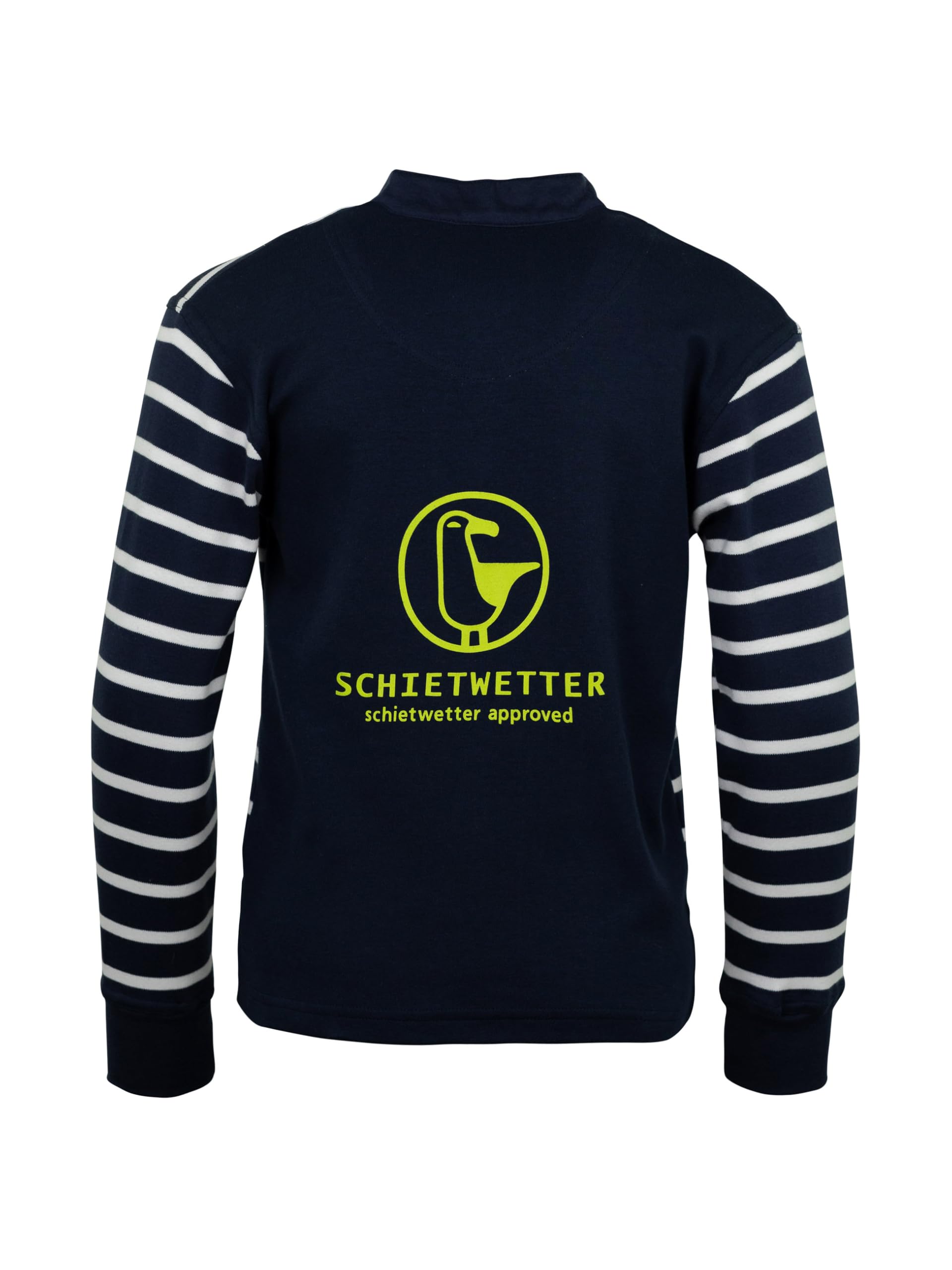 SCHIETWETTER Langarm-Pullover mit Streifen im bretonischen Look, Langarm mit Knopfleiste, 100% Baumwolle