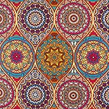 Dekostoff Halbpanama Mandala bunt Meterware | Canvasstoffe, ideal für Dekorationen und Accessoires - Preis gilt für 0,5 Meter