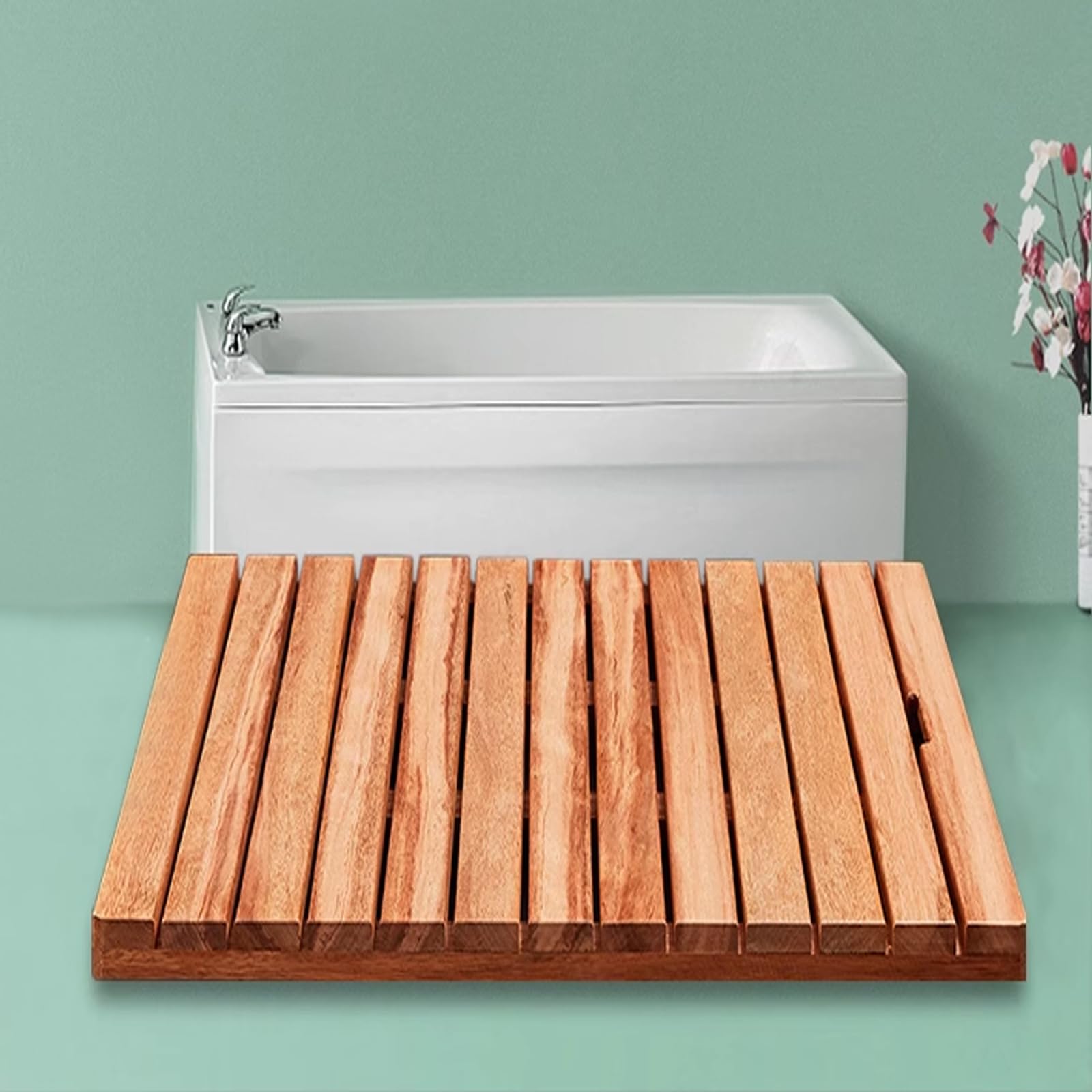 Natuurlijke bamboe badmat antislip duurzame houten