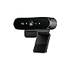 Logitech Brio 4K Webcam, Ultra 4K HD Video Calling, Noise-Canceling mic, HD Auto Light Correction, Wide Field of View, Works with Microsoft Teams, Zoom, Google Voice, PC/Mac/Laptop/Macbook/Tablet