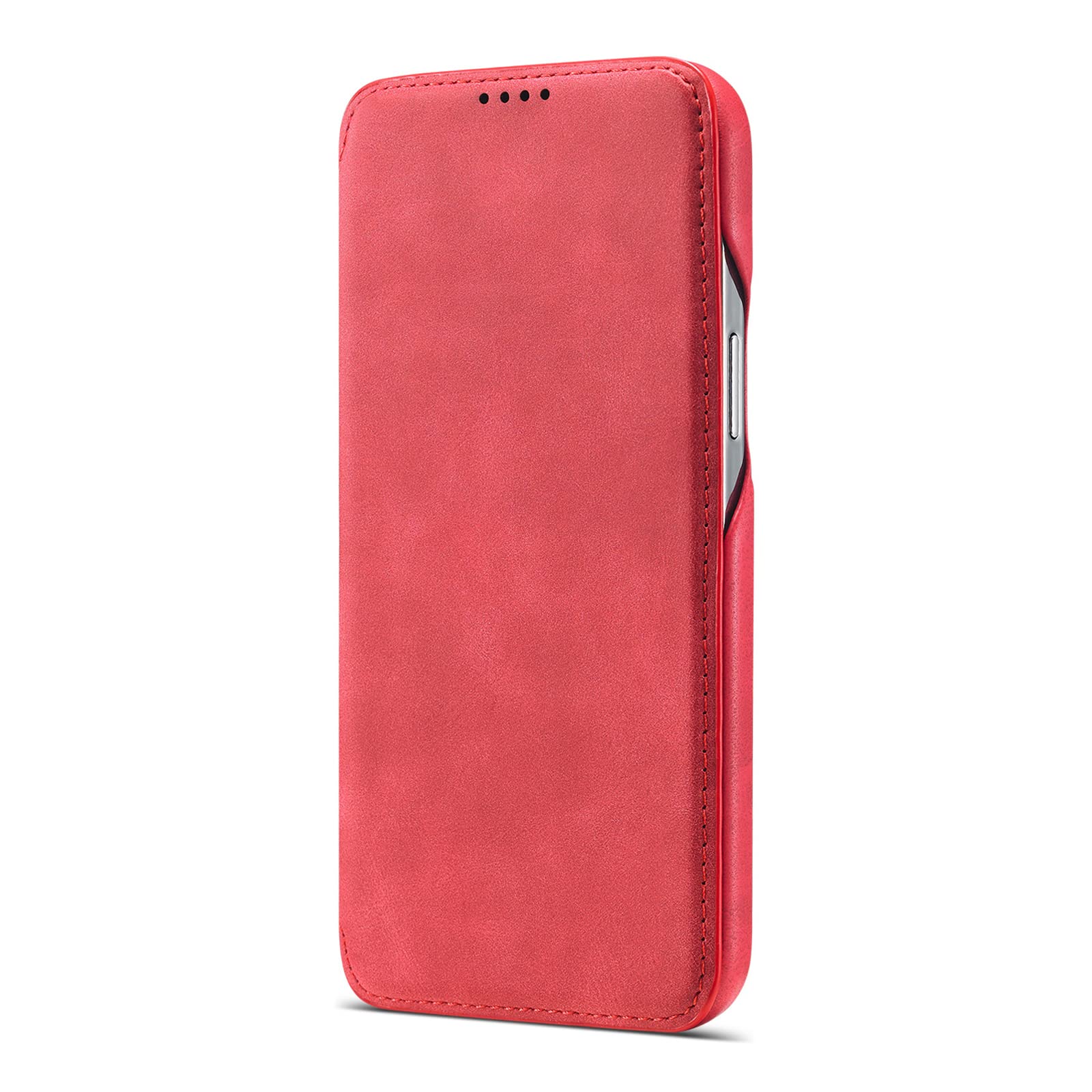 Custodia per iPhone 14/14 Plus/14 Pro/14 Pro Max, custodia a portafoglio in pelle PU vintage con supporto per carte di credito, con fibbia magnetica, 14 Pro Max, rosso