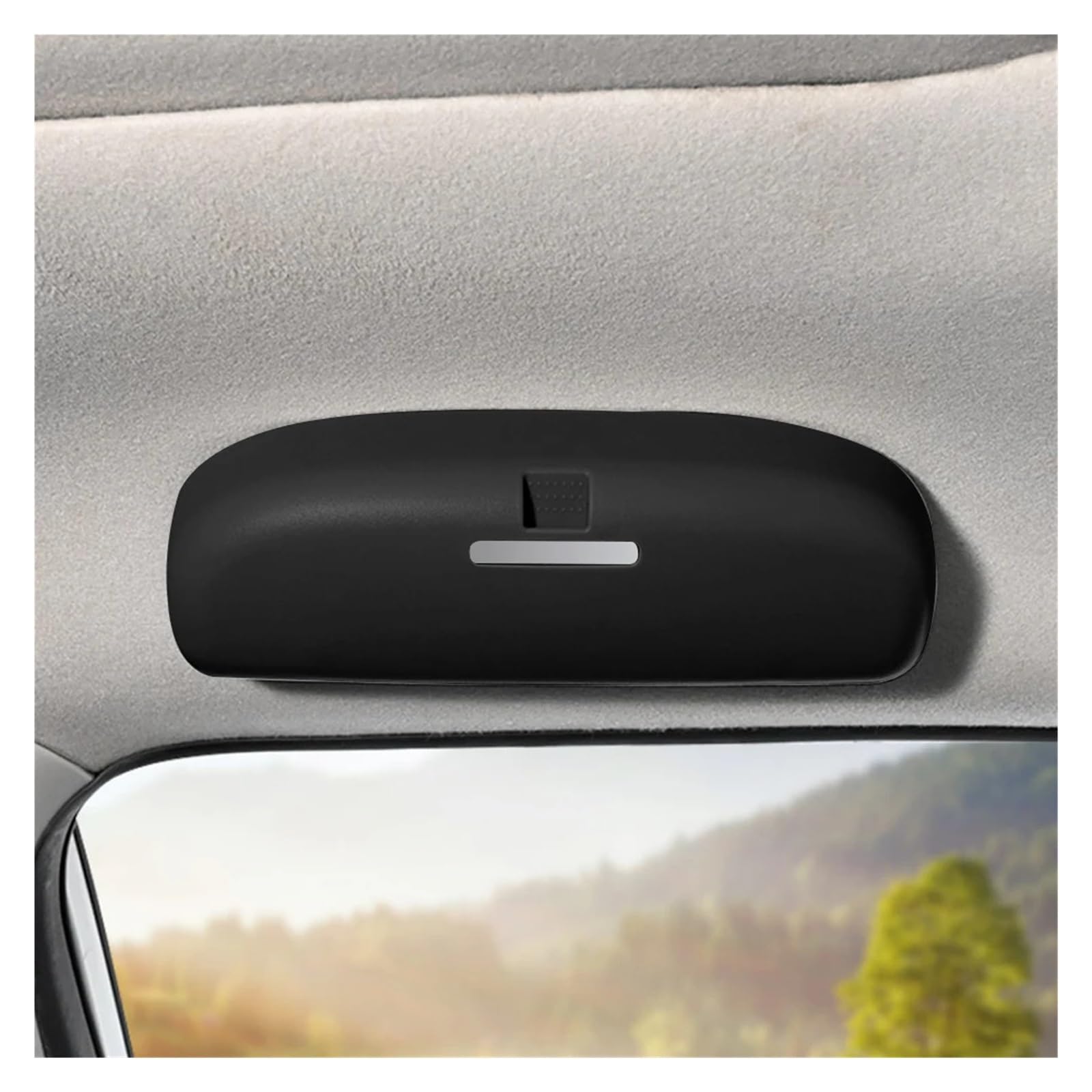 Brillenhalter FüR Auto Auto Brillenetui Sonnenbrille Aufbewahrungsbox Halter Organizer Zubehör(Black)