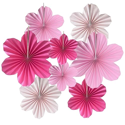 Paper Flowers Decorations for Wall Hot Pink Paper Flower Fans