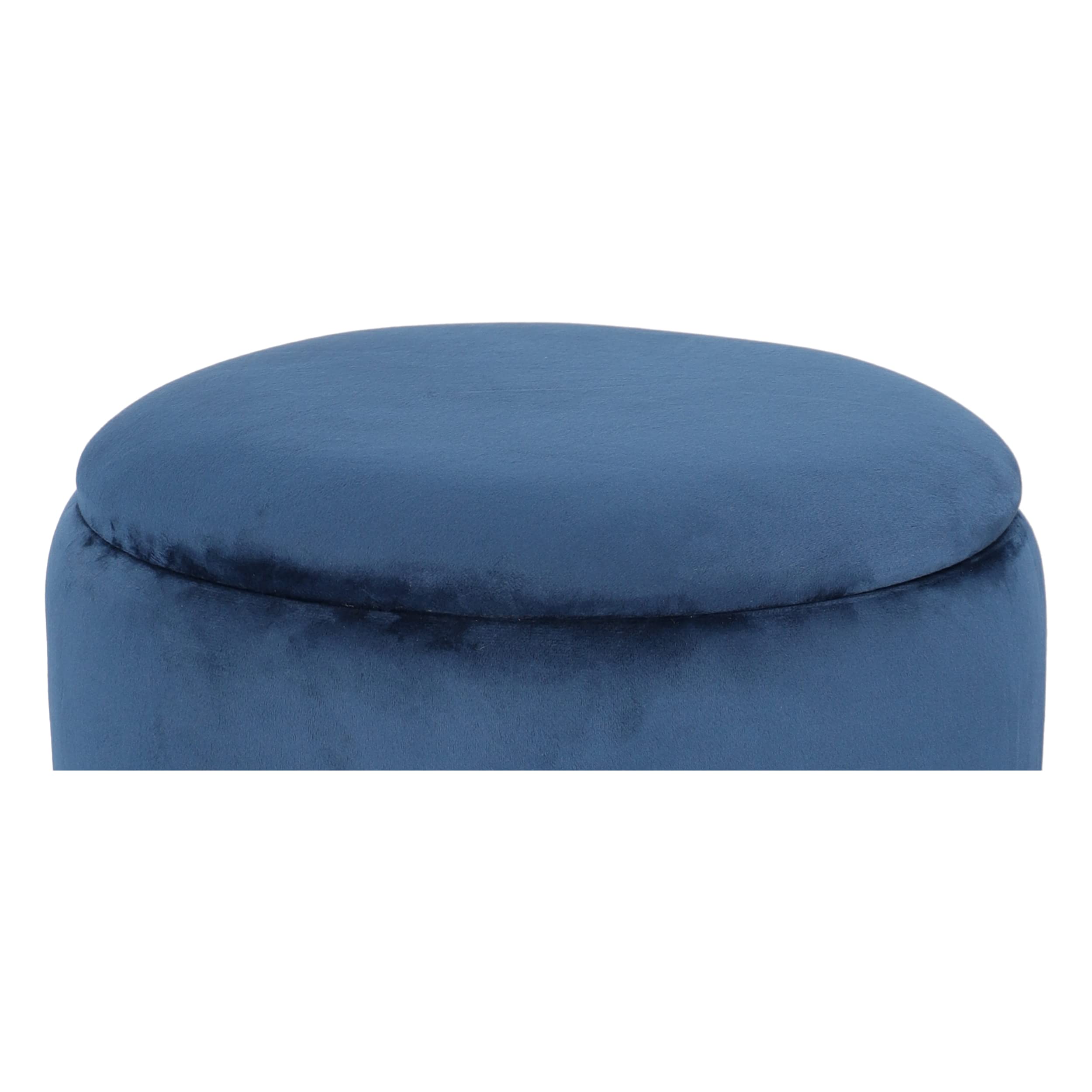 Pouf Contenitore Rotondo Glamour Blu