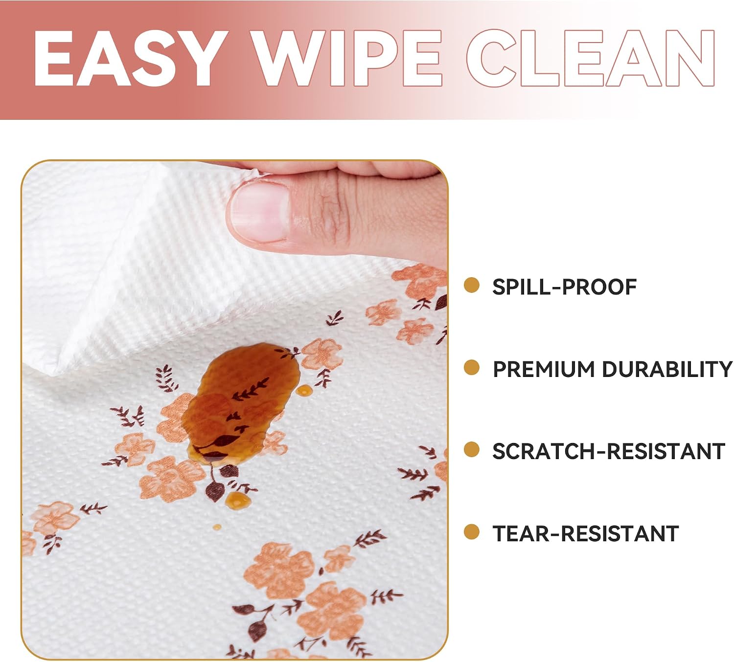 RAY STAR Shelf Liner, Non Adhesive Pink Orange Floral Printed Kitchen Cabinet Liner for Pantry Drawer Vanity, Strong Grip Non Slip, Shelf Liners for Kitchen Cabinets Cupboard 12 Inch x 10 FT (4 Rolls)