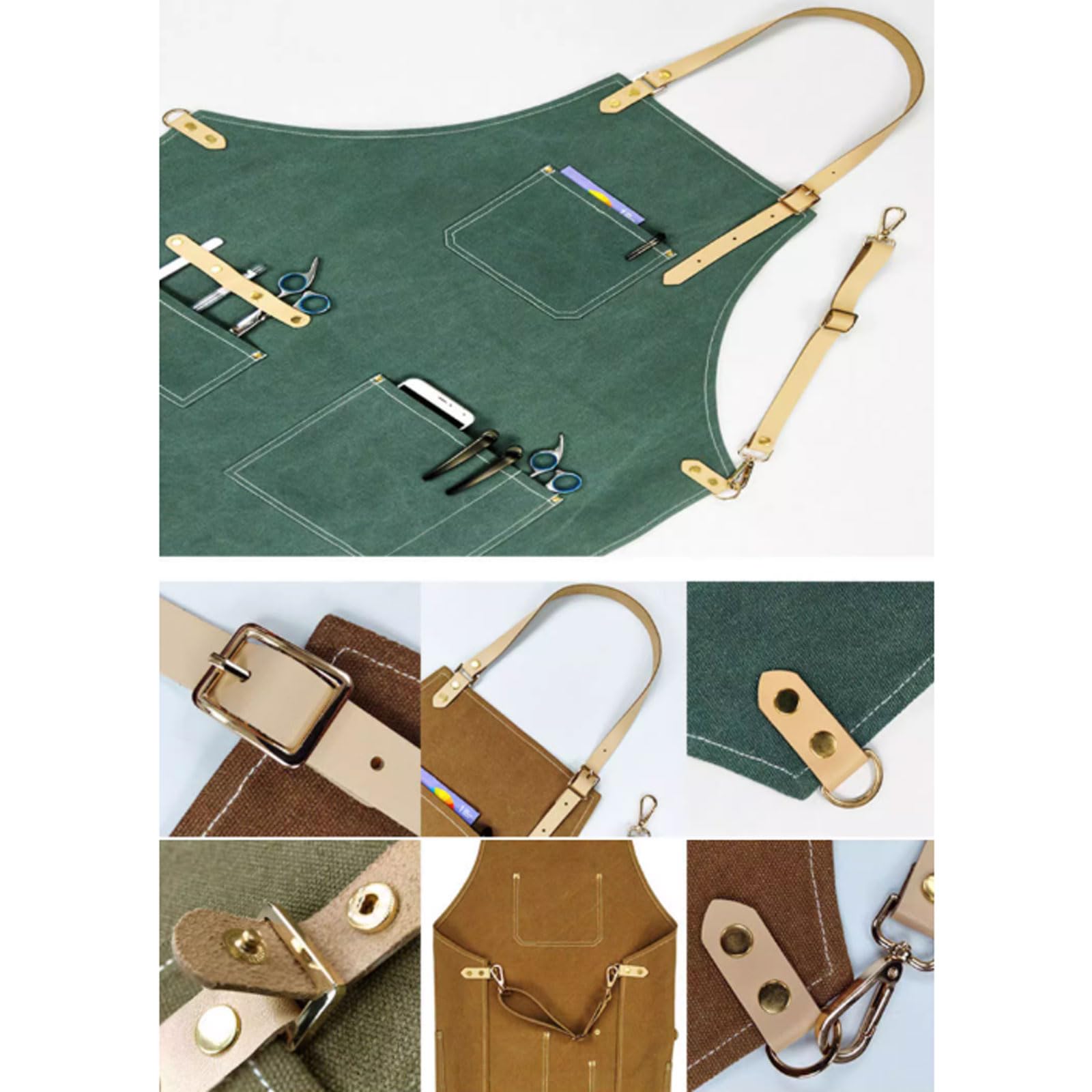 Tablier de Tablier Unisexe Tabliers de Barista Tabliers légers pour Les serveurs dans des cafés Tabliers de Salon élégant pour Les coiffeurs Tablier du Jour