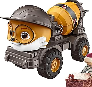 Excavator Construction Car Toy - Mini Excavator and Dump Truck Set - Inertia Car Toy Trucks for Boys, Construction Toys with Movable Parts for Kids Aged 3+, Toddler Gift Lvtfco