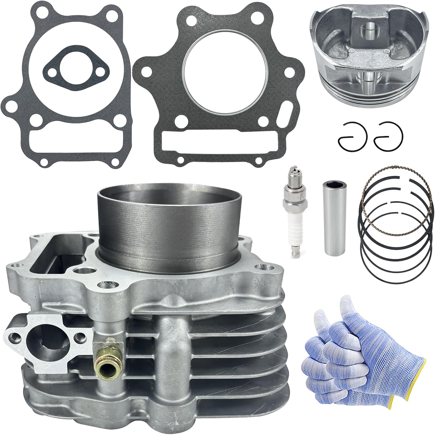 80mm Big Bore Top End Cylinder Rebuild Kit Piston Ring Compatible with Honda TRX300EX TRX 300EX Sportrax 300 1993-2008