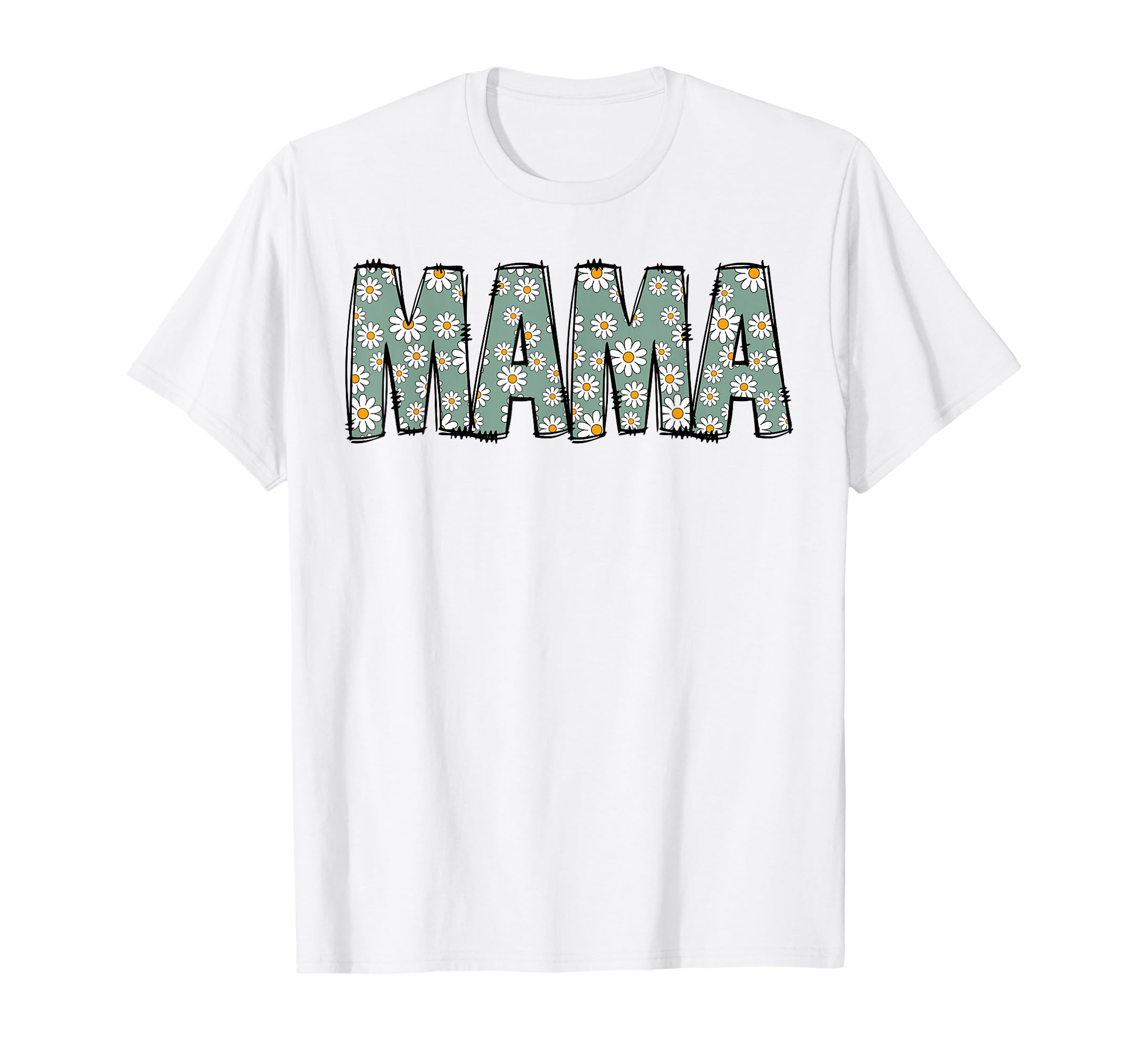 Retro Mama Colorful Flowers Groovy Daisy Flower T-Shirt