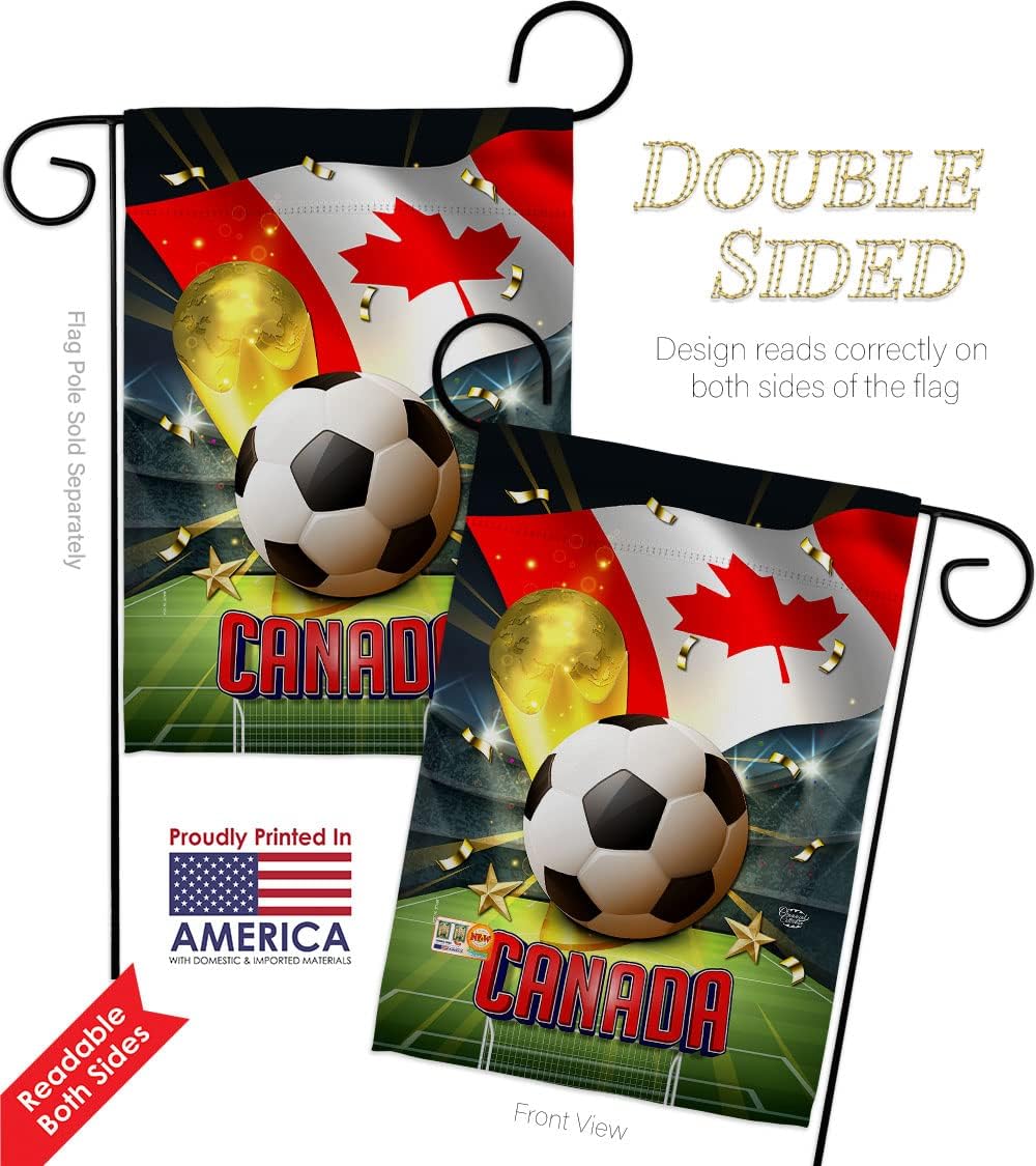 FIFA World Cup Canada 2 Pcs Banner Room Wall Art Flag Patio Lawn Garden Outdoor Decorations Indoor Tapestry Yard Signs Team Qatar Trophy Soccer Game Football Gifts