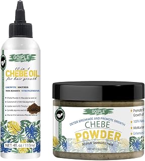 Naturals Organic African Chebe Powder and Oil Moisturizer for Scalp, Hair Growth, Strength & Breakage - For Men & Women