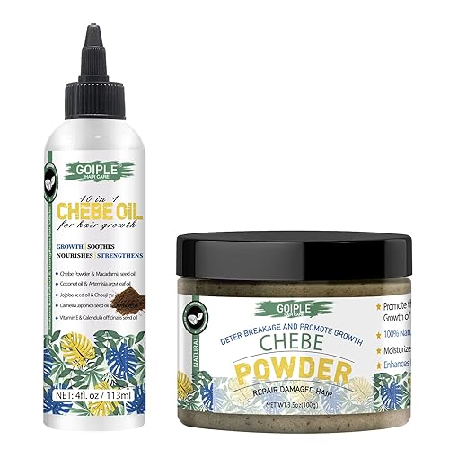 Aceite natural para el cabello Chebe de 4 onzas líquidas para el crecimiento del cabello, aceite hidratante para cuero cabelludo, polvo de Chebe