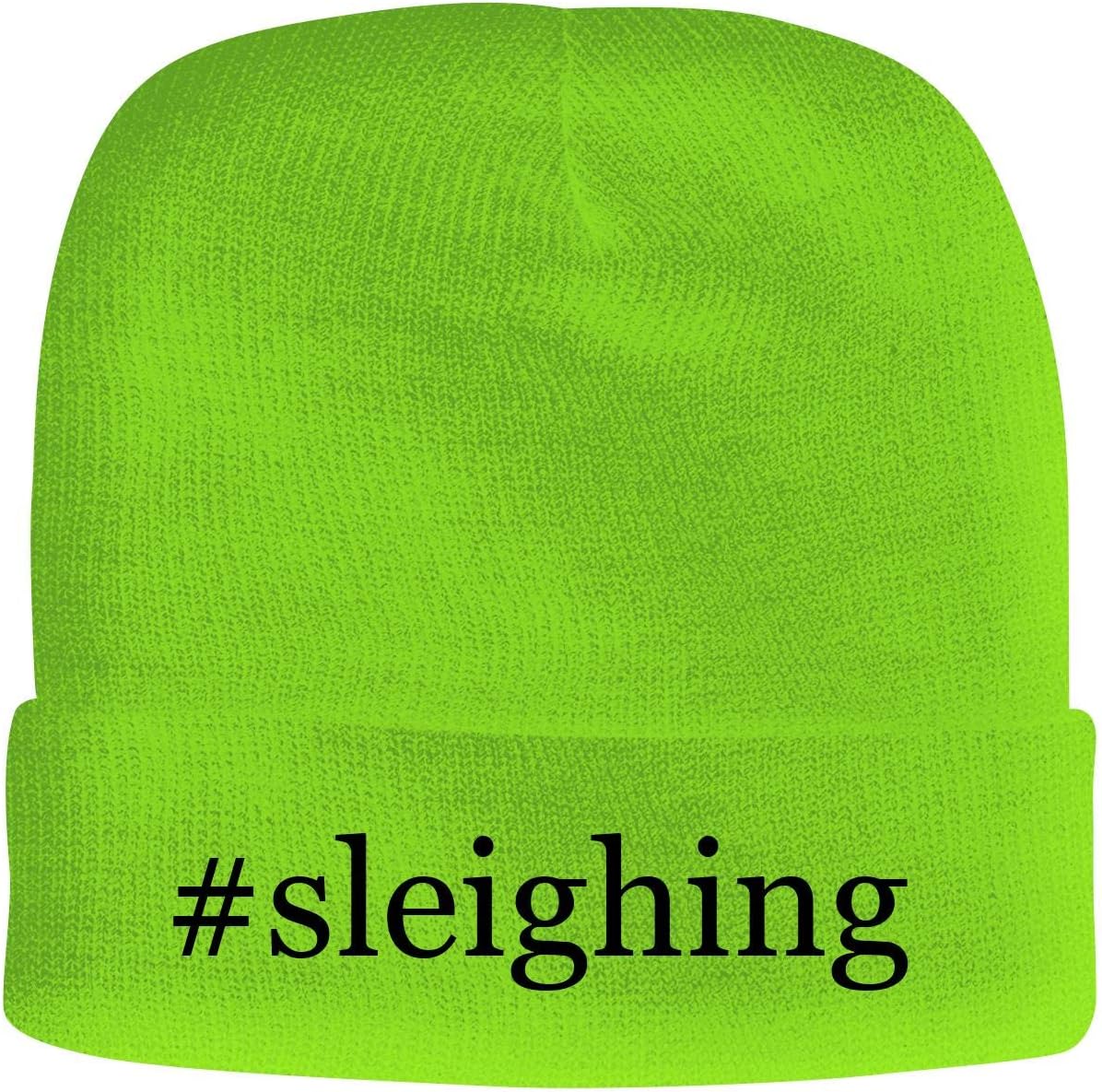 BH Cool Designs #Sleighing - Men's Hashtag Soft & Comfortable Beanie Hat Cap