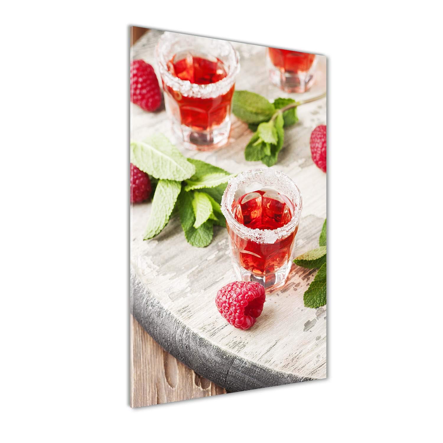 Tableau photo decorative rouge de framboises pour sublimer le salon et la cuisine