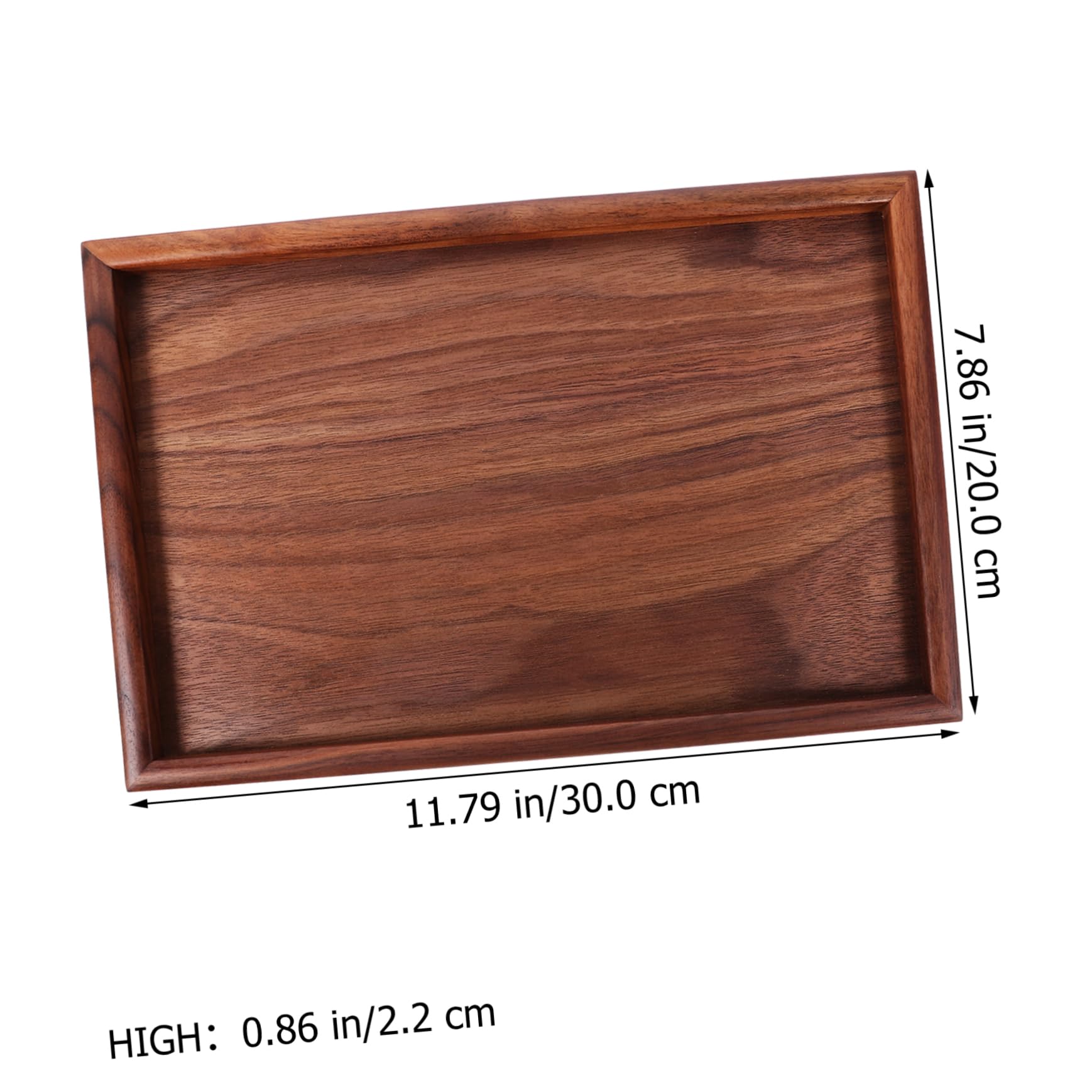 Unomor Bathroom Countertop Tray Multi Functional Walnut Wood Vanity Organizer for Toiletries Perfume and Snacks Decorative Storage Dish for Home and Bathroom Use